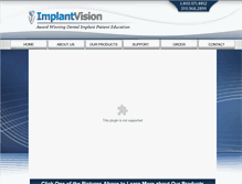 Tablet Screenshot of implantvision.net